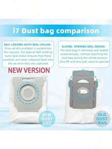 适用于 iRobot Roomba I7、I7+、I3、I3+、I1+、I4、I4+、I6、I6+、I8、I8+、J7、J7+、S9、S9+ 以及 I 系列、S 系列、J 系列机器人吸尘器的替换尘袋 - 查看 6