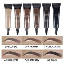 Eyebrow Tint Kit - Long-Lasting, Waterproof Brow Dye Gel Set| Smudge-Proof Brow Color - 06# BLACK - View 5