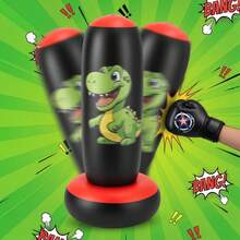 Inflatable Punching Bag With Boxing Gloves | 52 Inch Dinosaur Boxing  Freestanding Punch Bag For Karate, Taekwondo & MMA Training - Black - View 1