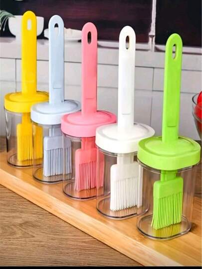 1 Peça Pincel de Silicone para Assar de Cor Aleatória, Pincel de Óleo de Cozinha Resistente ao Calor Adequado para Utensílios de Cozinha, Ferramentas de Cozimento Doméstico, Garrafa de Óleo
