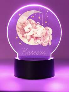 1pc Personalized Name Night Light, Children's Birthday Gift Customization, Friend Custom Gift, Bedroom Decor Customization, Party Decor Customization, Party Decor, Custom Moon Night Light, Back To School Gift - Black - View 31