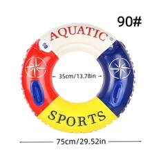 Inflatable Round Swimming Ring With Handles - Thick Bright Color Water Fun Toy Suitable For Home Pool, Outdoor And Garden - Multicolor - View 11