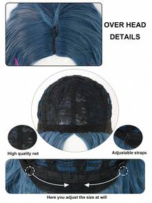 Tóc giả ngắn màu xanh ngọc lam, xoăn gợn sóng với phần mái hình ăng-ten, kẹp tóc màu hồng tùy chọn, tóc giả bob tổng hợp chịu nhiệt dành cho nữ, thích hợp cho các buổi tiệc, hội nghị anime, cosplay nhân vật phim, lễ hội và các sự kiện theo chủ đề. Kiểu dáng tự nhiên, chất lượng cao, dễ tạo kiểu. - Nhiều màu - Xem 8