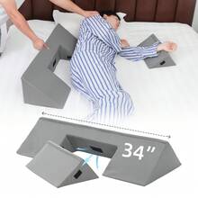 TYYIHUA 34" Wedge Pillow For Side Sleeping,Training For Side Sleeping With Detachable Small Wedge Pillow,Positioning Wedge For Side Sleeper,Back Support,Reducing Snoring,Preventing Bedsores - 查看 1