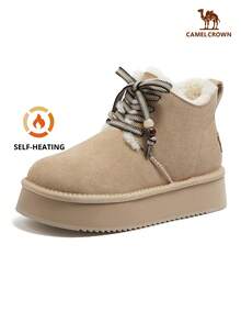 CAMEL CROWN Women's Winter New Thickened Cotton High-Top Warm Snow Boots - Sand - View 8