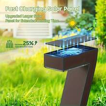 LiHangStar 4pcs Solar Lights Outdoor, Upgraded Bright 7-LED Solar Pathway Lights, Solar Spotlights For Outdoor, Solar Garden Lights For Yard, Driveway, Walkway, Landscape Decor - Solar-powered 7-shaped Lamp - View 9