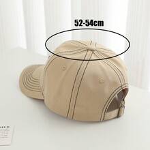 3-8岁儿童男女通用恐龙刺绣撞色缝线棒球帽，柔软帽顶可调节户外休闲帽 - 1PC - 查看 11