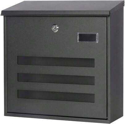 jssmst メ ルボックス ブラック ポスト キ ロック 大型メ ルボックス 壁掛け 13 5x13x11cm 918 ブラック