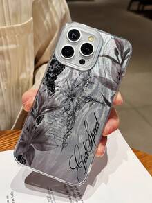 1 pièce Étui de téléphone portable gothique unique avec collage de croix sombre et de lys, graphique holographique au laser, imperméable, anti-traces de doigts, anti-rayures, doux et brillant. Compatible avec iPhone 16 Pro Max/16/16 Pro/16 Plus/15/15 Pro Max/15 Pro/11/12/13/14 Pro Max/11 Pro Max/12 Pro/12 Pro Max/13 Pro/13 Pro Max/14 Pro/14 Pro Max. Créatif et élégant. - Multicolore - Voir 5