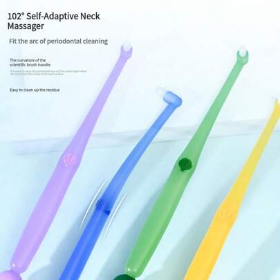 2 pièces - Brosse à dents à poils souples à touffe unique, petite tête de brosse de précision pour les appareils orthodontiques et les dents de sagesse, nettoyage en profondeur des zones difficiles d'accès, avec base d'aspiration, multicolore