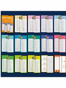 1 set de tarjetas de aprendizaje de matemáticas, borrables, suma, resta, multiplicación, división, herramienta educativa de aprendizaje, arte & manualidades, suministros de pintura - color - Ver 9