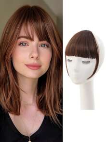 Women's Airy Bangs Wigs With Sideburns, Natural Hair Replacement, Invisible Airy Bangs Synthetic Hairpiece - Multicolor - View 13