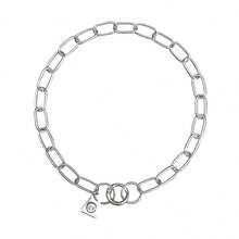 Stainless Steel Dog Collar Anti-Bite Chain Leash For Large/Medium/Small Dogs - Silver - View 4