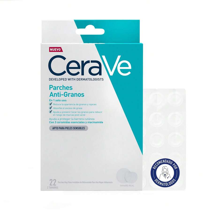 CeraVe Anti-Pimple Patches With Niacinamide & 3 Ceramides | Reduces Redness & Size In 3h | 22 Pcs | Invisible, Fast-Acting Spot Treatment ✅ Entrega 24/72h A España (Península) - Váy rộng - Xem 1