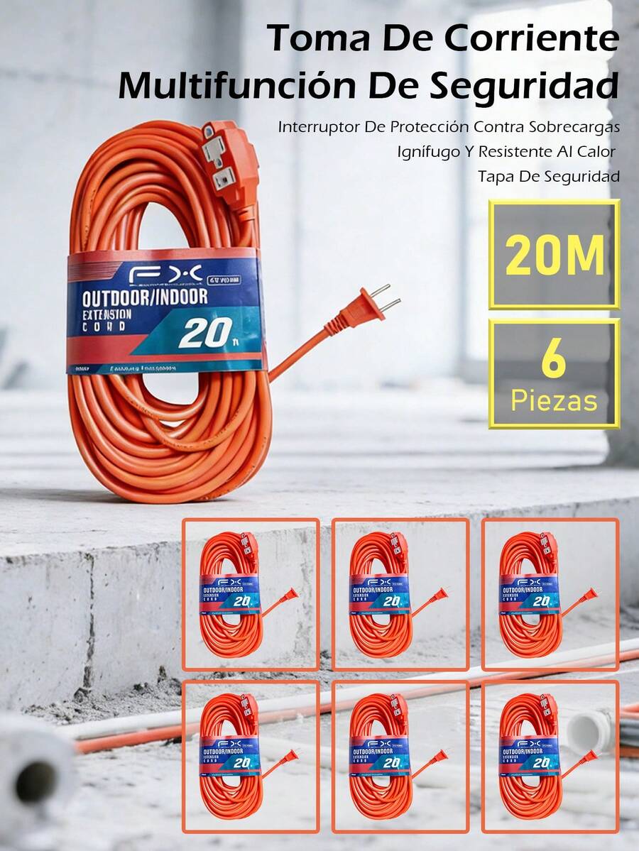 Extension Cords - 20 Metros-6piezas - View 1
