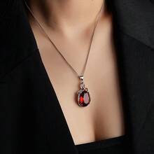 1 pieza Cadena de clavícula minimalista, plata S925, 3 opciones de colgante con circonita, collar delicado para mujer, accesorio diario para combinar y superponer - Plateado - Ver 2