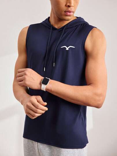 Driftmere 男士连帽无袖上衣，夏季时尚