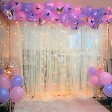 1pc USB Powered Curtain Lights, 6m/3 Meters/2m/1m String Lights With 8 Modes, Suitable For Birthday, Wedding, Party, Room, Window, Holiday Decoration (Remote Control Batteries Not Included) - USB Curtain Light - View 3