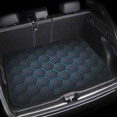 1pc Vibrant Floral Pattern Car Trunk Mat, Easy To Clean, Keeps Interior Tidy, Protects Upholstery, Suitable For SUV, Truck And Sedan - Scratch-Resistant, Anti-Slip, Easy To Install, Also Can Be Used As Outdoor Picnic Mat, Cargo Liner | Vibrant Car Trunk Mat | Premium Car Mat | Anti-Slip Car Trunk Mat