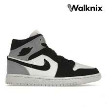 Air Jordan 1 Mid SE 'Light Steel Grey Canvas' Sail Black Sneakers Women DV0427-100 - 彩色 - 查看 1