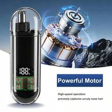 男士USB充电式鼻毛/耳毛修剪器 - 小巧便携，数字显示设计，适合居家或商务旅行，电池容量220mAh - A - 查看 8