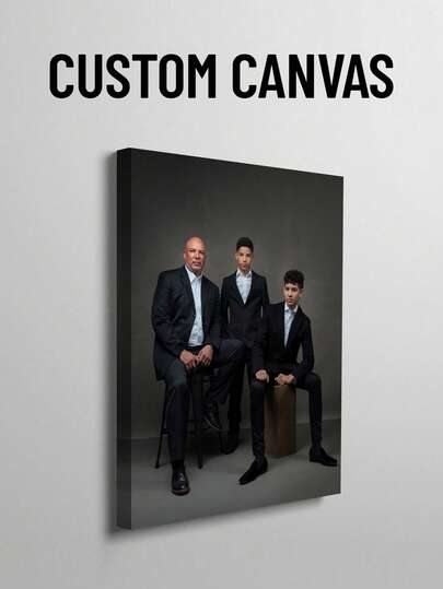 1pc Customized Canvas Wall Art, Personalized Canvas Painting, With Or Without Frame, Ideal Gift For Mother's Day, Easter, Art Print, Gift, Souvenir, Suitable For Mother's Day, Easter, Father's Day, Wedding, Valentine's Day, Party, Birthday, Housewarming, Anniversary, Art Wall, Room Decor, Home Decor, Perfect Gift For Him/Her, Boyfriend, Girlfriend, Family, Couple, Friends And Pets