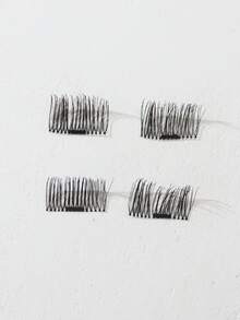 磁性假睫毛，浓密型，无需胶水即可轻松佩戴 - 黑色 - 查看 7