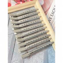 20pcs Alligator Hair Clips With Holes - Metal, Rust-Proof, For Curling, Dyeing & Sectioning - A-silver - View 4