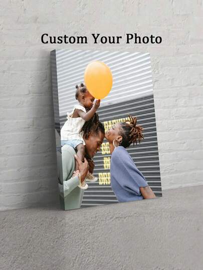 1pc Customized Canvas Wall Art, Personalized Frameless Poster, Cozy Indoor Framed Canvas Painting, Suitable For Valentine's Day, Wedding Anniversary, Mother's Day, Father's Day, Personalized Commemorative Gift, Room Decor, Valentine's Day Gift, Canvas Painting, Gift For Her, Customized Frame, Home Decor, Customized Poster, Living Room Decor, Wall Decor