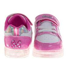 Disney Minnie Mouse Sneakers Girls - Polka Dot Casual Everyday Play Hook And Loop Durable (Toddler Sizes 6-10/Little Kids Sizes 11-12) - Pink - View 4