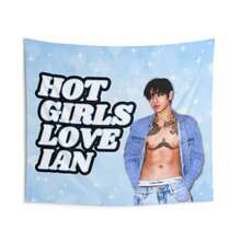 DPR Ian Abs Denim Blue Hot Girls Flag Banner: Christian Yu Kpop Concert Tour Merch & Gift 2026 - 1PC - Xem 3