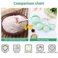 8pcs Measuring Cup & Spoon Set, Stackable With Stainless Steel Handles, Kitchen Cooking & Baking Tools - Multicolor - View 6