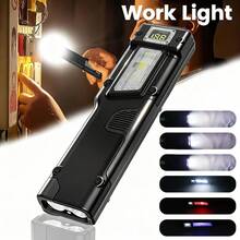 1支EDC战术可充电手电筒，双开关LED手电筒，带数字显示，6种模式，适用于露营和紧急情况。 - 多色 - 查看 1