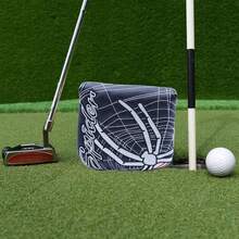 Spider Embroidered Square Mallet Type Magnetic Golf Club Head Cover, Ideal Golf Accessory For Golfers - Multicolor - View 3