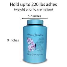 Up To 220 Lbs Cardinal Large Cremation Urns For Adult Human Ashes, Decorative Funeral Keepsake Memorial Urn For Male Female Women Man Mom Dad Ashes With Velvet Bag - 蝴蝶-1 - 查看 3