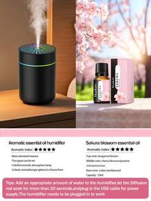 1 pieza Humidificador de coche de 180ml con luz LED de color cambiante, niebla silenciosa, 2 modos de funcionamiento, temporizador automático, opciones en negro y blanco, humidificación ultrasónica, diseño cilíndrico elegante, uso con enchufe, adecuado para el hogar/coche, difusor de aromaterapia, compatible con aceites esenciales - Blanco y Negro - Ver 24