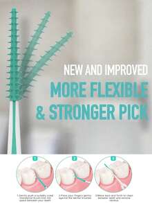 40/20/5PCS 软橡胶牙间刷 - 直型牙间刷 - 正畸牙间刷 - 一次性牙间清洁棒 - 操作简单 - 外出携带方便。 - 彩色 - 查看 4