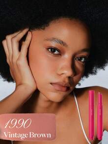 JOOCYEE Velvet Rouge Lip Tint Pen, Matte Velvety Ballerina Nude Lip Cream - #1990 Vintage Brown - 查看 4