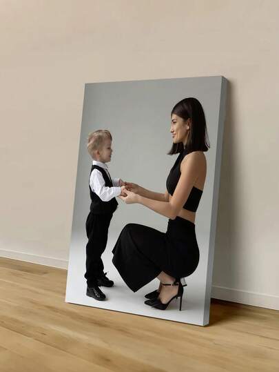 1pc Customized Canvas Wall Art, Personalized Frameless Poster, Cozy Indoor Framed Canvas Painting, Wedding Memento, Mother's Day Gift, Graduation Souvenir, Personalized Commemorative Gift, Suitable For Wedding, Mother's Day, Father's Day, Graduation Season, Easter, Room Decor, Customizable Item, Bedroom Decor, Custom Gift, Picture, Photo, Framed Wall Art, Best Friend Gift, Family Gift, Birthday Gift, Gift For Boyfriend, Girlfriend, Family, Lover, Friend