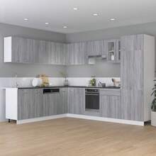 vidaXL Hängeschrank Lyon Grau Sonoma 50x31x60 cm Holzwerkstoff - Grau - Übersicht 3