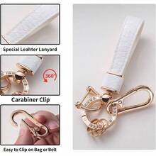 Key Fob Cover With Keychain Lanyard, Key Case Fit 2012 - 2019 Camry Corolla Rav4 Tacoma Key Protector Holder, Green - white - 查看 6