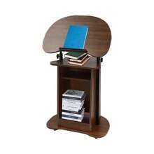 Presentation Stand Mobile Height Adjustable Church Classroom Lecture Portable UK - Brown - View 9