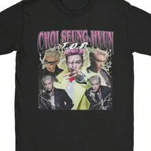 Men Womens Choi Seung Hyun TOP T Shirts Pure Cotton Tops Casual Short Sleeve O Neck Tees Adult T-Shirt - 黑色 - 查看 1