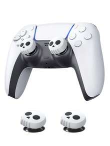 2pcs Silicone Anti-Slip Thumb Grip Caps, Fit For 5/ 4 Controller, Sweat-Proof Joystick Cover To Enhance FPS Accuracy, Spider/Football/Purple Pattern Options, Gamer Couples Gift - Multicolor - View 13