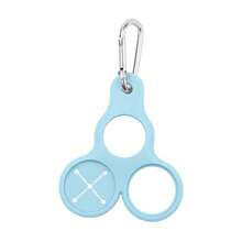 Portable Silicone Water Bottle Buckle 3 In 1 Clip With Towels Hanger For Backpack Belt Hiking Camping Traveling - Blue - View 4