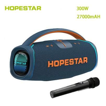 BOSSNEY HOPESTAR 300W bocina bluetooth grande,Bocina Bluetooth portátil,bocinas de bluetooth,Altavoz portátil inalámbrico de 27000 mAh con micrófono, Iluminación RGB, altavoces para DJ, uso exterior, cine en casa,TWS, USB, AUX,IPX6.almacenes locales,local almacén,ofertas