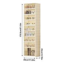 9-Tier Heavy Duty Collapsible Shoe Cabinet - Foldable Shoe Rack With Shatter-Resistant Clear Doors - View 2