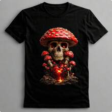 Suffix Skull T-Shirt Premium Shirt 100% Cotton Promotional Price Men's Women's Casual T-Shirt Streetwear - 最黑暗的 10 - 查看 5