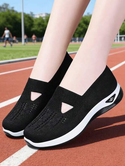 Zapatillas de mujer con suela suave y transpirable de malla, cómodas para madres de edad media y mayores, apropiadas para primavera y otoño