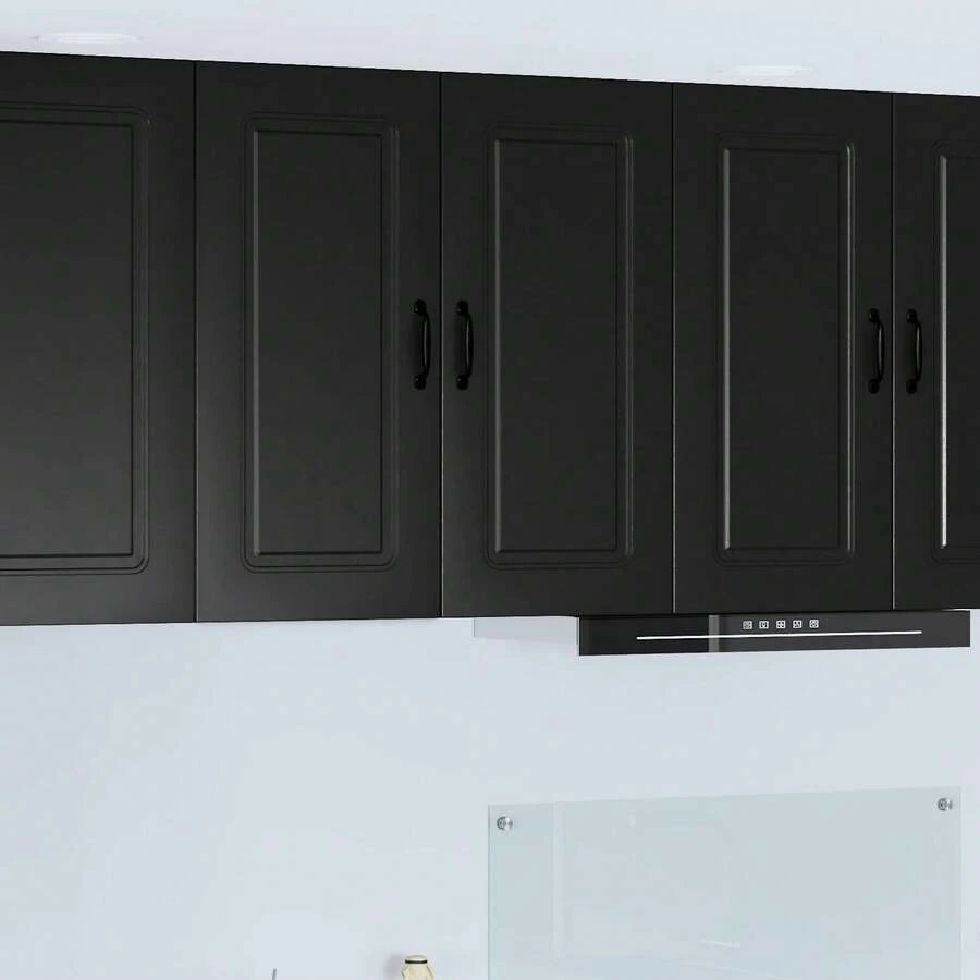 vidaXL Küchenschrank Kalmar Schwarz 80 x 31 x 80 cm Holzwerkstoff - Schwarz - Übersicht 1